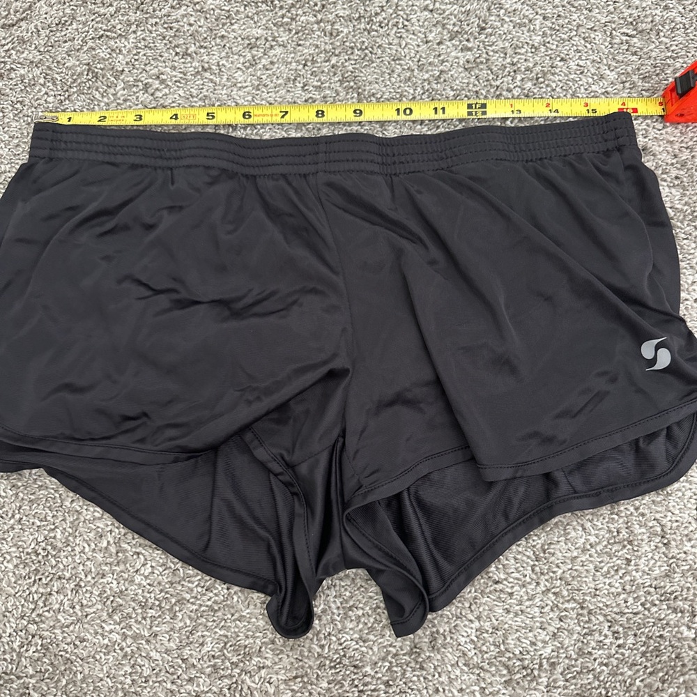 Soffe Black Athletic Running Shorts with Inner Liner - Picture 2 of 8